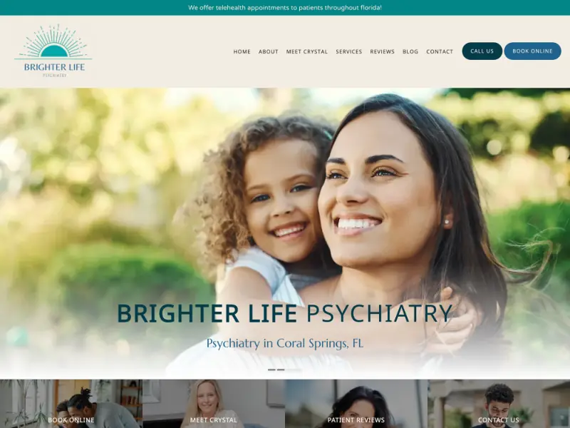 Brighter Life Psychiatry website preview