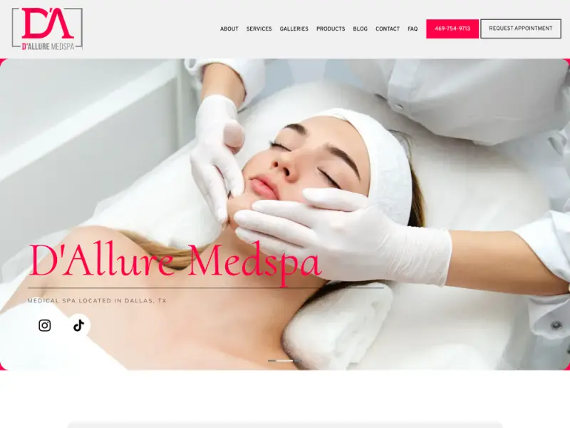 D'Allure Medspa website preview