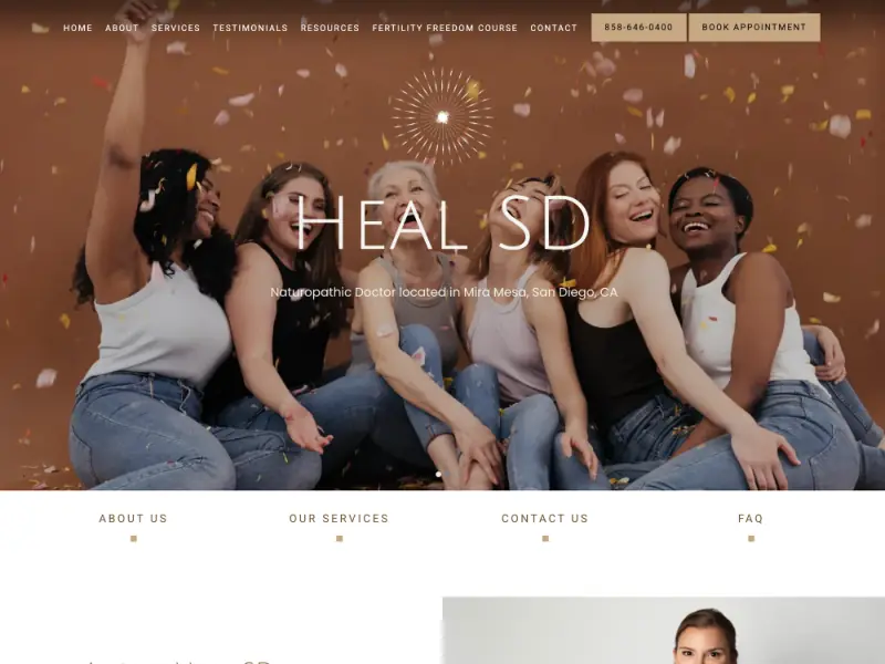Heal SD website preview