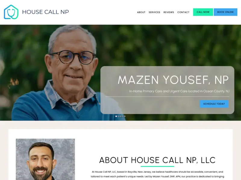 House Call NP website preview