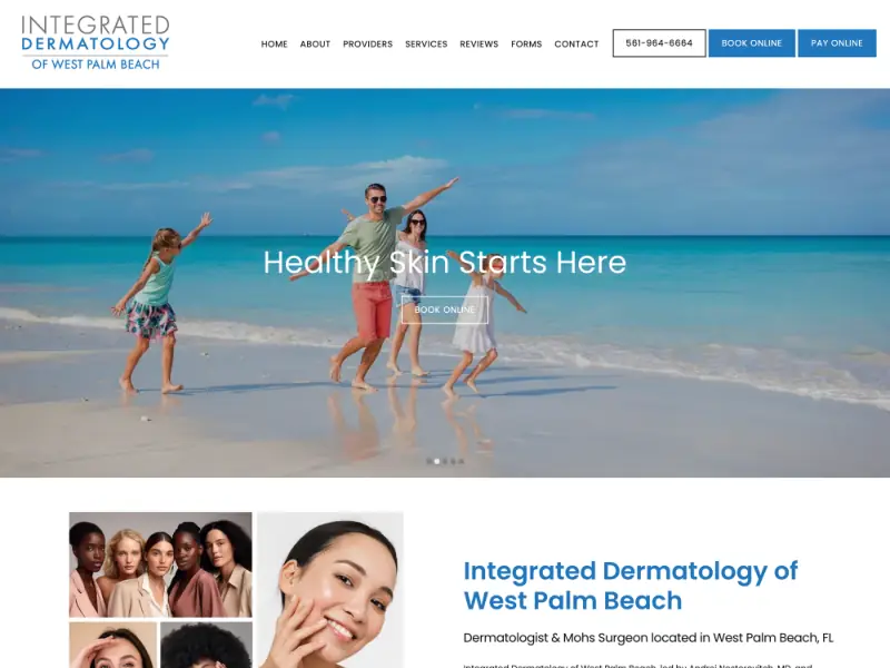 Integrated Dermatology website preview