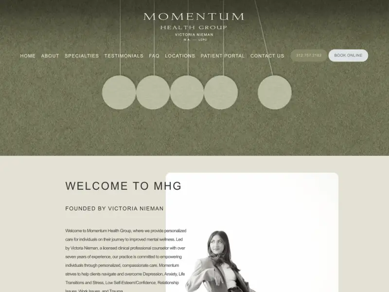 Momentum Health Group website preview
