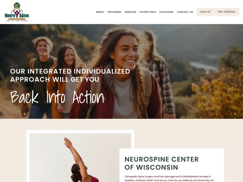 NeuroSpine Center website preview