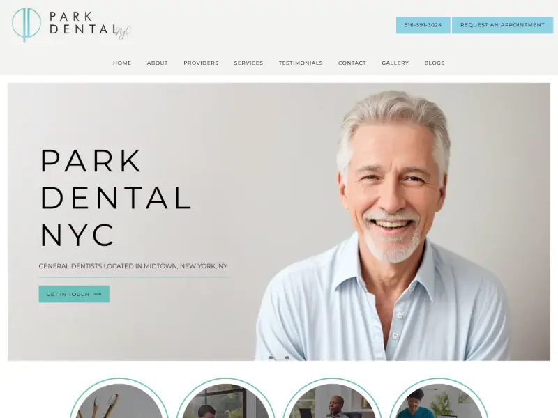 Park Dental NYC website preview