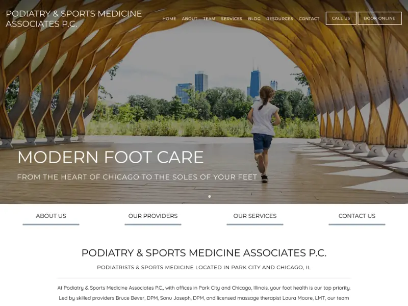 Podiatry & Sports Med website preview