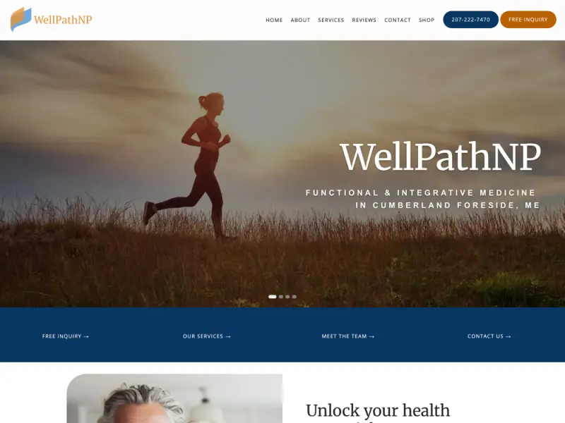 WellPathNP website design preview
