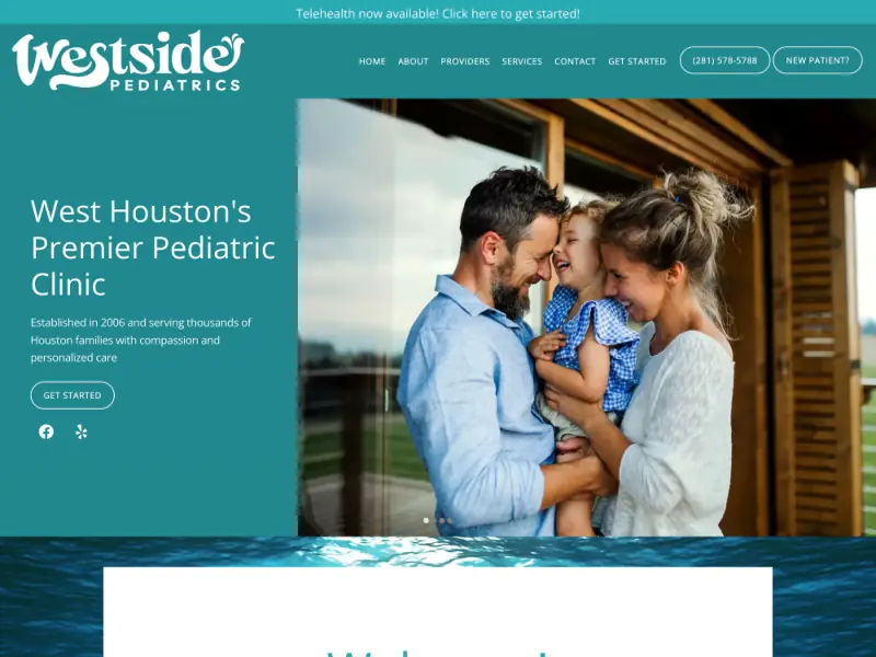 Westside Pediatrics website preview